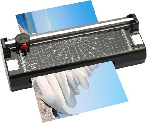 OLYMPIA - Olympia 3 in 1 A 240 Kombi Laminier- und Schneidegeraet DIN A4 Laminiergerät - Foliengerät mit Schneidefunktion - Heiß- und Kaltlaminierung - Foliergerät für Schule, Office und Zuhause