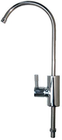 Mini Swan Neck Drinking Water Filter Tap, Modern Chrome Finish, Fits All Water Filter Systems & RO