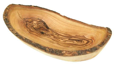 D.O.M. 9872 - Ciotola ovale rustica, ca. 17-20 cm, in legno d'ulivo