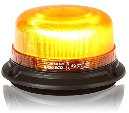LED-MARTIN® Rundumleuchte - XR20 ECO - 12V/24V - Orange - Gelb - Magnetfuß - 3,5m Kabel - ECE-R65 - kompakte Bauform