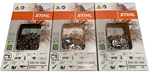 3 – Stihl Oilomatic Chaîne Chaîne de tronçonneuse 26 RM3 68 18 en 68link 325