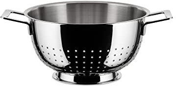 Alessi POTS & PANS Standsieb aus Edelstahl, Silber, 5.5 x 29.5 x 7 cm