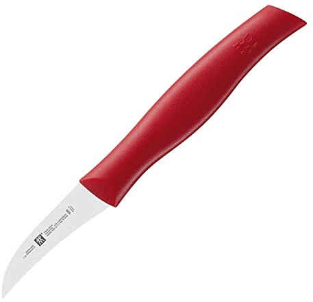 Zwilling 38600050 Twin Grip Schälmesser, Friodur Klinge, Griff: Kunstoff, 50 mm, rot