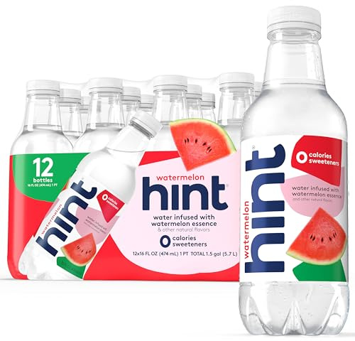 Hint Flavored Water Zero Sugar 0 Calories - Watermelon 16 FL Oz (12 pack)