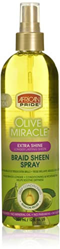 African Pride Spray Brillance Extra Enrichi à l'Huile d'Olive 162 ml