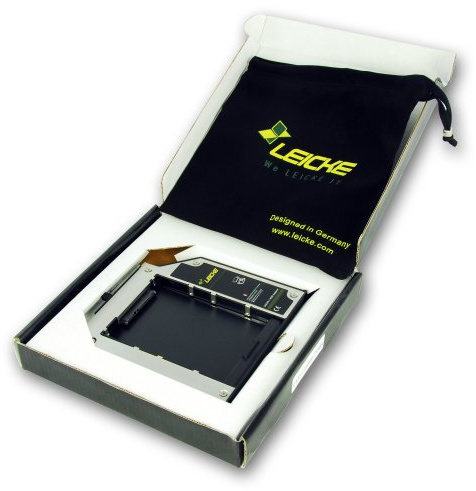 LEICKE - Adaptador DUAL SATA 12,7 mm 2da. Generación | 2.HDD/SSD Adaptador para SATA Notebook| Con tecnología superveloz LEICKE (optimizado para SSD)