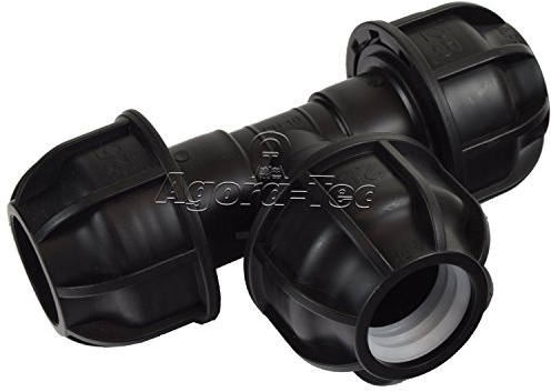 gora-Tec® PP Fitting T-Stück | 25 mm PE-Rohr | 3/4 Zoll | 1 Stück | Material: PP | max. 10 bar | für Bewässerungs- & Beregnungsanlagen