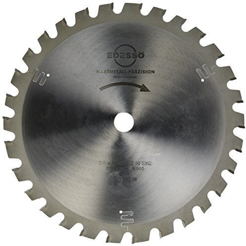 Edessö 46120016 HM-Kreissägeblatt Präzision-Super WZ HW 200x2,8/1,8x16 Z=30 SWZ, Silber
