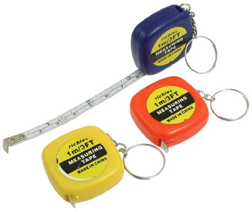 sourcingmap Lot de 3 porte-clés à mesurer 1 m 3 ft Mini avec porte-clé avec mètre à ruban