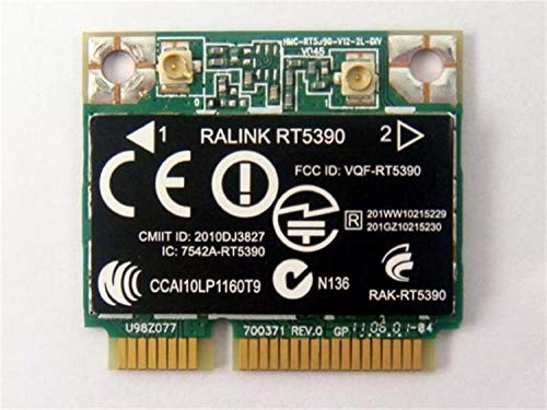 ralink Module de carte Wi-Fi sans fil pour ordinateur portable HP Compaq 629883-001 630703-001 670286-001 670691-001 690980-001 691415-001 Rt5390 Demi Mini Pcie WLAN