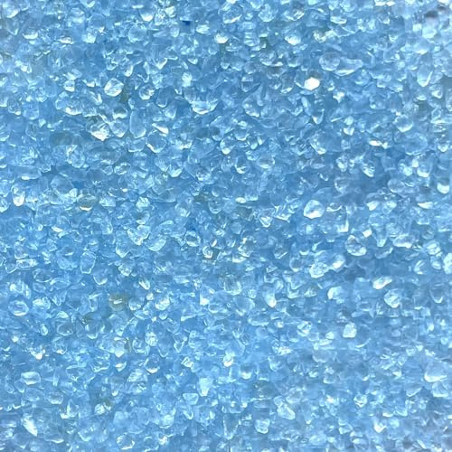Eurosand GLASNUGGETS 2-4mm. 5 kg. Kleine Glassteine 5000 g in HELLBLAU -91