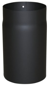 Kamino - Flam Ø 150 mm Steel Stove Pipe, Heat Resistant Senotherm Coating Flue Pipe for Stoves, approx. 250 mm Straight Length Chimney Pipe, Single Wall Pipe EN 1856-2 Standard, Black