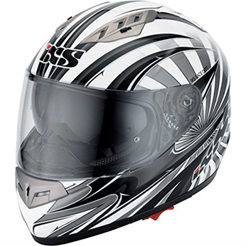 IXS HX 450 Tracer - Integralhelm, Farbe weiss-schwarz-silber, Größe M (57/58)