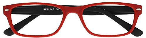 I NEED YOU gafas de lectura Sentirse SPH: 1.00 Color: rojo-negro