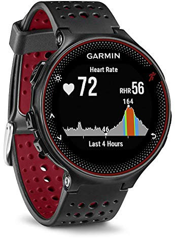Garmin Forerunner 235 GPS Sportwatch con Sensore Cardio al Polso e Funzioni Smart, Nero/Rosso