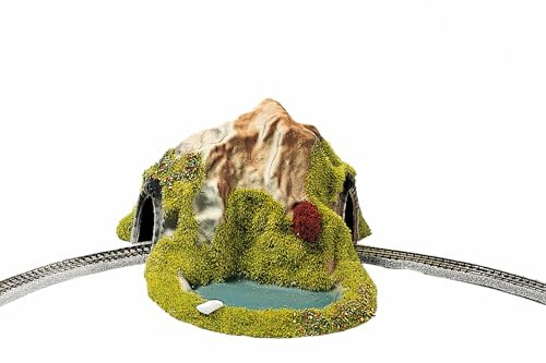 NOCH Tunnel, 1-gleisig, gebogen, Handkoloriert für Modellbahn Spur Z