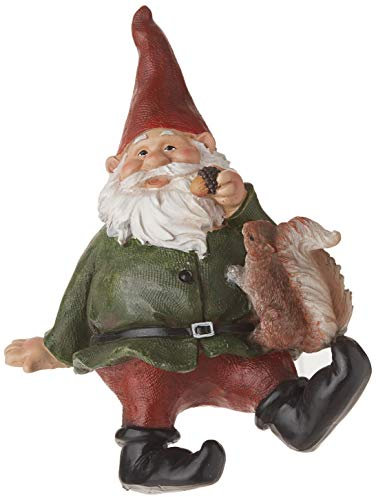 Design Toscano Garden GNOME Statue - Osbert Il Garden GNOME Shelf Sitter - Outdoor Garden Gnomes - Statue Divertente Prato GNOME