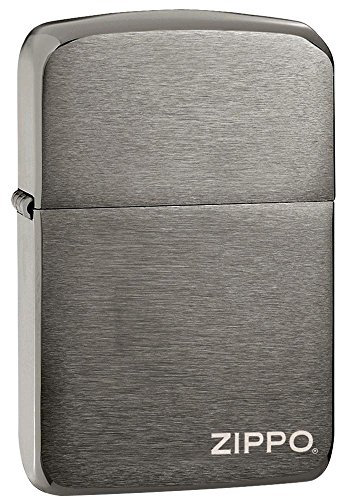 Zippo - Logo - Black Ice 1941 Replica - Essence Briquet Coupe-Vent, Rechargeable, dans Une boîte Cadeau de Haute qualité