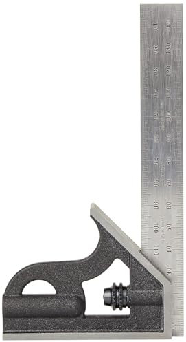 Starrett 10MH-150 Squadra Combinata con Elemento Angolare, 150mm Taglia, Metrica