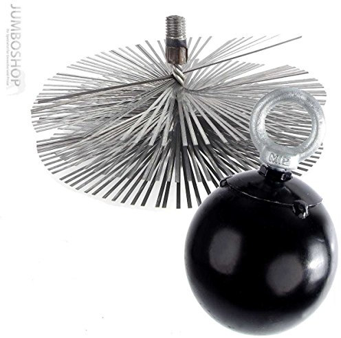 Jumbo negozio di 200 mm rhyas piuma acciaio + treno Peso – Scopa Scopa Scopa Russia spazzacamino Scopa camino pulito schornstein gemauert