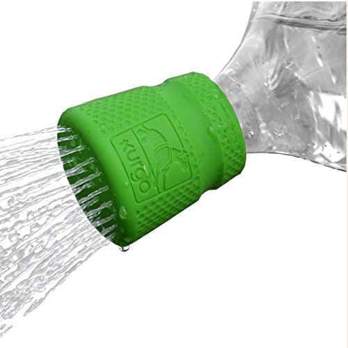 Kurgo Mud Dog Douche Portable en Silicone pour Chien, Accessoire de Voyage pour Chiens à Utiliser avec Bouteille en Pet de 2 L, réutilisable, Vert