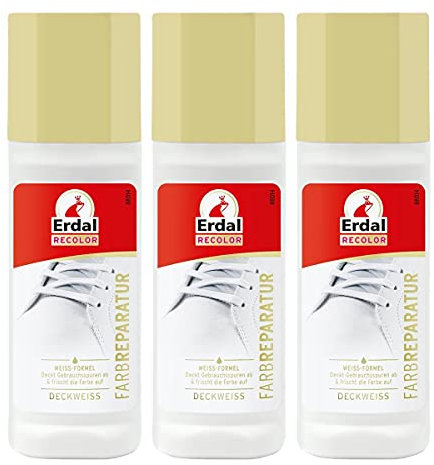 3X Erdal Recolor Farb Reparatur Deckweiss 75 ml - Frisch die Farbe auf