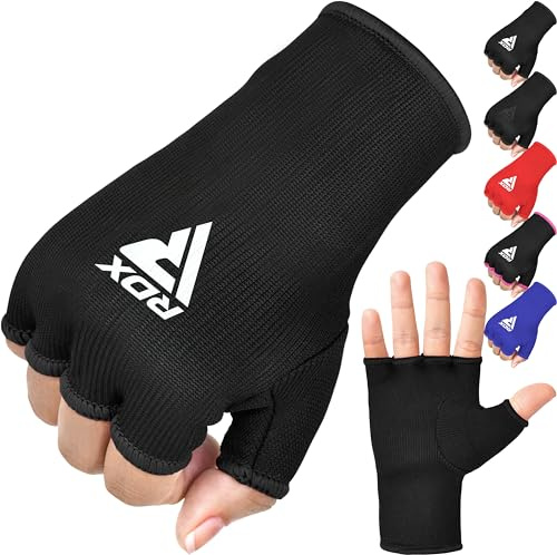 RDX Vendas Boxeo Guantes Interiores, Elástico Cinta Mano Muñeca Soporte, Vendaje Envolturas Protector Wraps, Muay Thai MMA Kick Boxing Artes Marciales Entrenamiento Puñetazos Gimnasio, Hombre Mujere