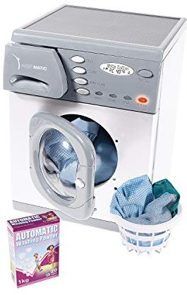 Casdon Electronic Washer - Realistic Toy Washing Machine For Children Aged 3+, Equipped with Lights and Buttons To Spark Their Imagination