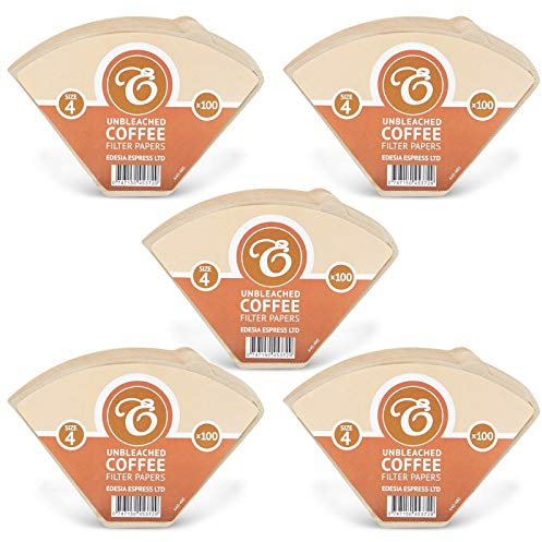 EDESIA ESPRESS - 500 filtres à café coniques en papier - non blanchis - taille 4