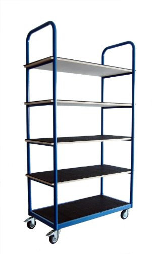 Transportwagen Professional 250 KG, 5 Böden, 100x50 cm, RAL 5017 blau