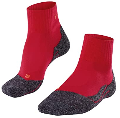FALKE Women's TK2 Explore Cool Short W Sso Lyocell Functional Yarn Thick Anti-Blister Hiking Socks 1 Pair, Red Rose 8564, 7-8