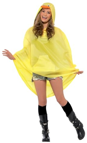 Smiffys Party Poncho Canard, avec Le Sac de Cordon Halloween