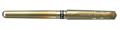Uni ball Signo, Breite UM153 oder 12 X Tintenroller, Gel, 1 mm, goldfarben
