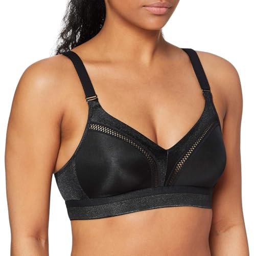 TriAction Womens Workout N Sports Bra, Black, 38DD UK