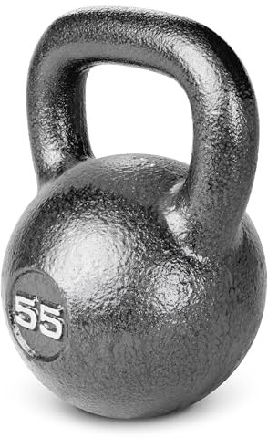 Marcy Hammertone Kettlebells, Ideal Workout Weights For Home Gym, Cast Iron, Black, 55lbs HKB-055