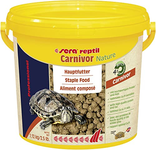 sera reptil Professional Carnivor Nature 3,8 l Schildkrötenfutter | Wasserschildkröten Futter für Reptilien | Reich an Proteinen & Omega-Fettsäuren | Unterstützt Knochen- & Panzerwachstum