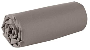 Drap Housse - 80 x 200 cm - 100% Coton - 57 Fils - France - Taupe
