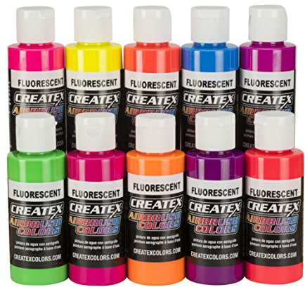 Createx Colors Airbrush-Set, 60 ml 10 - Farben, fluoreszierend, Set