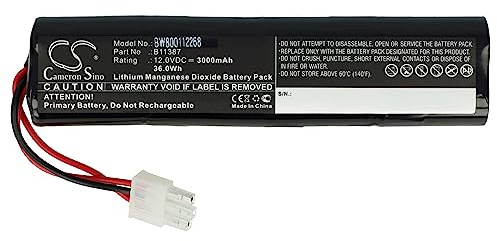 vhbw Batería reemplaza 00185-2 | 001852, B11387, 8000-0807-01, 4032-001 para tecnología médica (3000 mAh, 12 V, Li-MnO2)