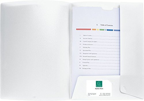 Exacompta Kreacover Präsentationsmappe individualisierbar Polypropylen A4 30 Stück weiß