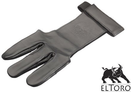 elToro Traditioneller Schießhandschuh Black Larp Bogenschießen (XS)