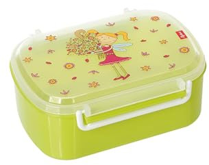 SIGIKID 24782 Brotzeitbox Florentine Lunchbox BPA-frei Mädchen Lunchbox empfohlen ab 2 Jahren grün/rosa