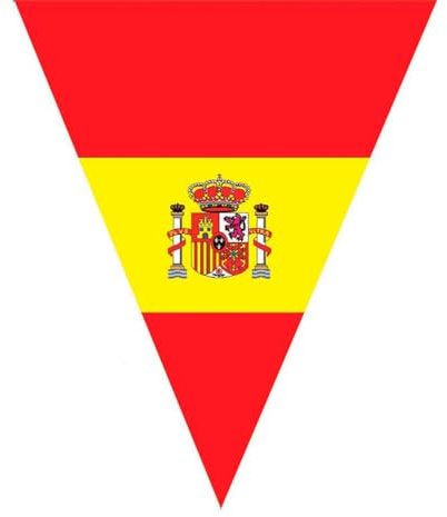 Espa - Guirnalda banderines de Banderas españolas 5 m - Colorido - Talla única