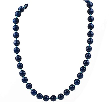 Treasurebay FAB 10 mm ädelsten halsband, längd 48 cm – damer e silver, colore: Agat ädelsten 3, cod. TB10GN48