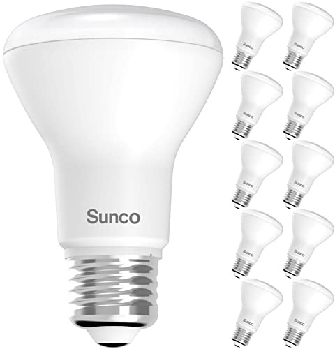 Sunco 10 Pack BR20 LED Bulb Dimmable, Small Recessed Lighting Bulbs, R20 Mini Flood Light Indoor, 550 LM, 7W (50W Equivalent), 2700K Soft White, E26 Base, Can Light for Home, Kitchen, Bedroom UL