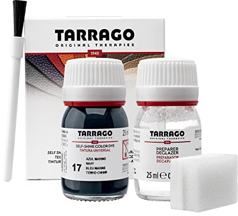 Tarrago Self Shine Color Dye 25 ml | Tinte + Imprimación para Zapatos y Bolsos | Cubre Rozaduras y Desgastes del Calzado | Piel Natural y Sintético, 90 Colores