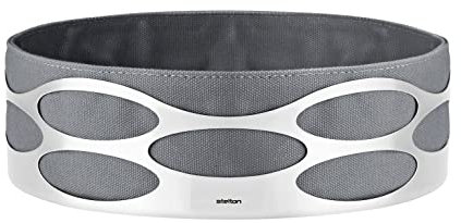 Stelton x-28-3-4 Embrace Brotschale, Edelstahl, Taupe, 23 x 23 x 7 cm