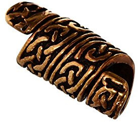 NKlaus Haarschmuck Bartperle RIGANI Keltischer Knoten Bronze Lockenperle 6408