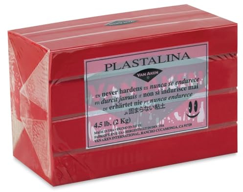 Van Aken Plastalina Modeling Clay 4.5 lb. bar red