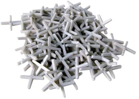 Toolland Cross de baldosas, 250 piezas, plástico, blanco, ancho de la articulación 3 mm